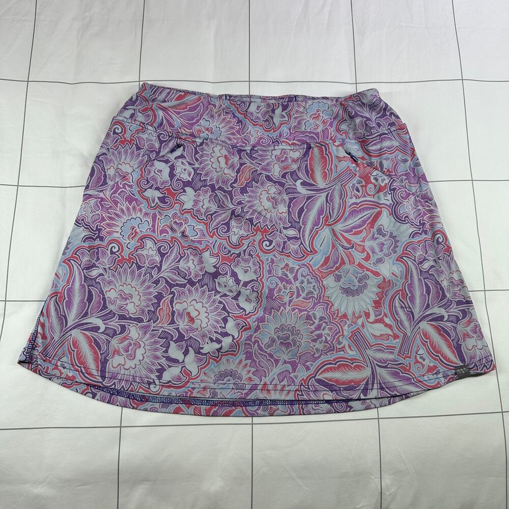 Title Nine Skirt Womens Small Purple Pink Majestic Floral Mini Athletic Hiking